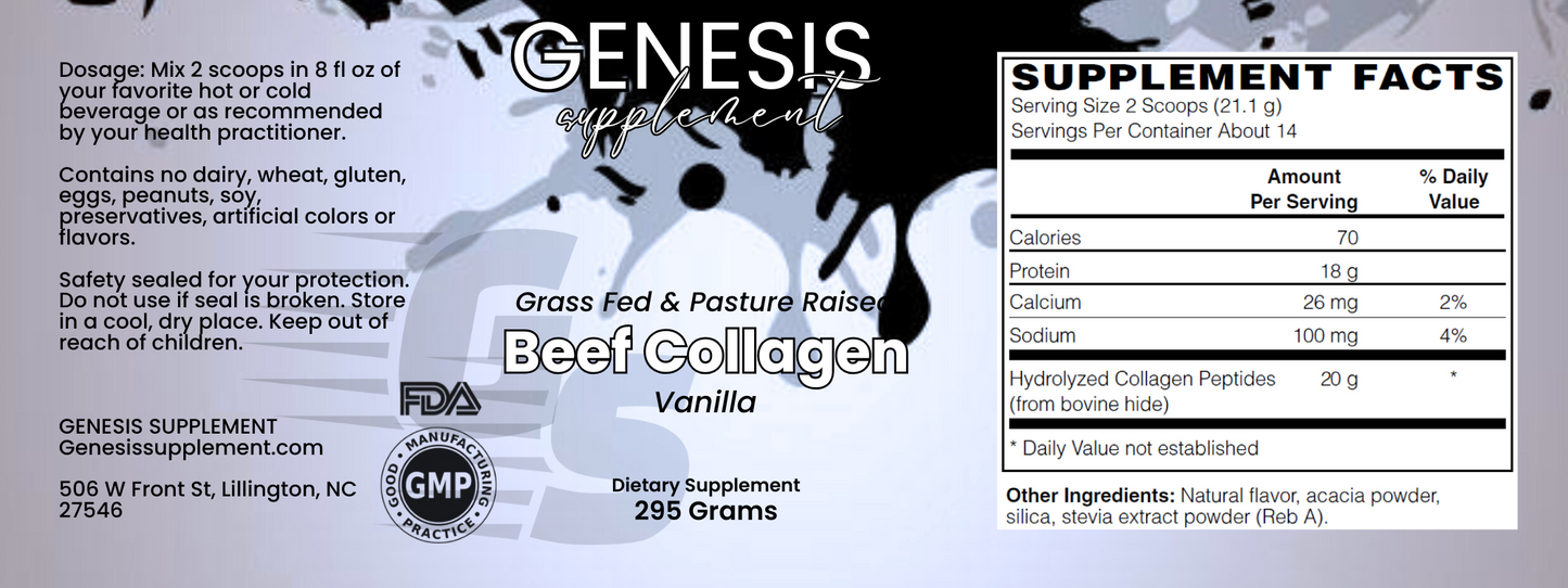 Beef Collagen Vanilla 295g