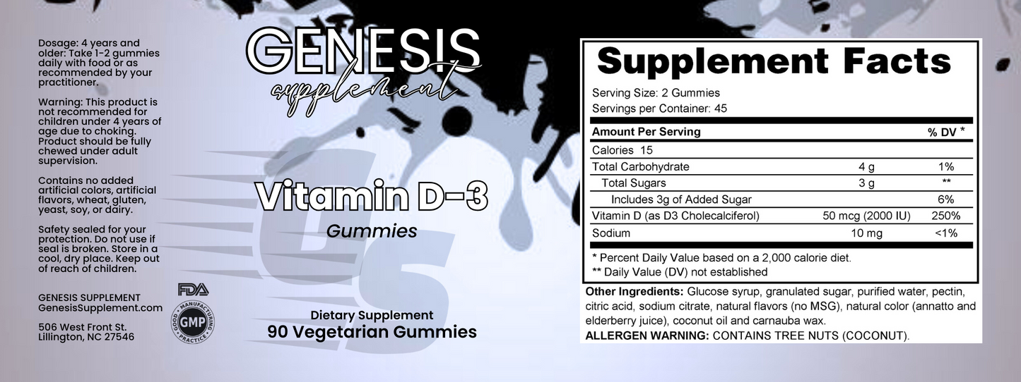 Vitamin D3 Gummies 90s